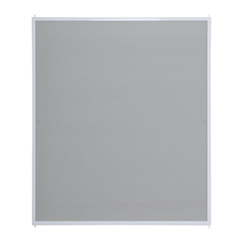 Preisvergleich Produktbild Estexo Fliegengitter für Fenster, Insektenschutz, Fenster, Alurahmen, Fliegenschutz, Mückenschutz, Gitter (130 x 150 cm, Weiß)