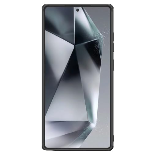 Image of Nillkin Phone Case for Samsung Galaxy S25 Ultra 6.8 inch with Magnetic Wireless Charging, MagSafe Case Compatible with Lens & Screen Protection, Thin & Light Cover, Raised Texture Design, Black