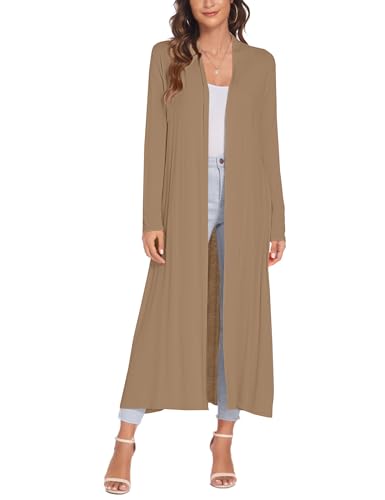 Image of Bluetime Women Floor Length Open Front Cardigan