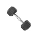 CAP Barbell Rubber Coated Hex Dumbbell with Contoured Chrome Handle, Single