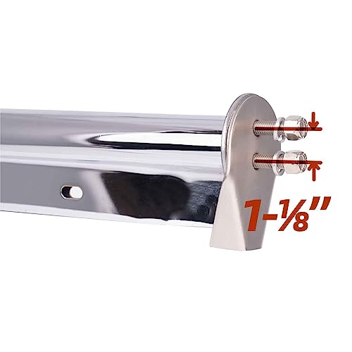 Image of Mud Flaps & Splash Guards, 1 Pair Pack (Chrome, 27.25 inch Angled)