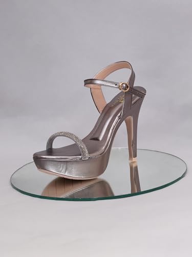 Image of Planet Walk Round Toe Stiletto Solid Heels For Women'S /Girl'S