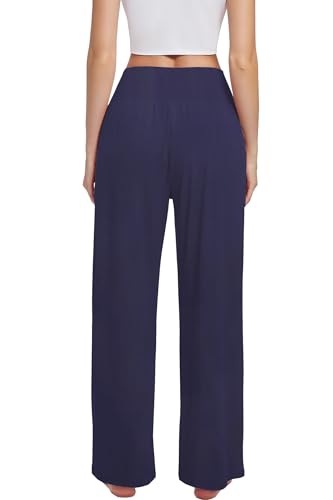 3PACK Women's Casual Loose Wide Leg Cozy Pants Yoga High Waisted Sweatpants Comfy Lounge Pants with Pants with Pockets3