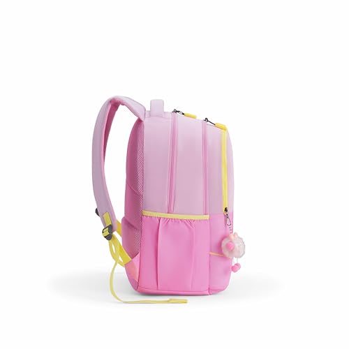Image of American Tourister Diva | 35 Ltrs | 3 Compartments | Bottle Pocket | Ergonomic Padded Back Panel & Shoulder Straps | High School Backpack | 1 Year International Warranty | Pink