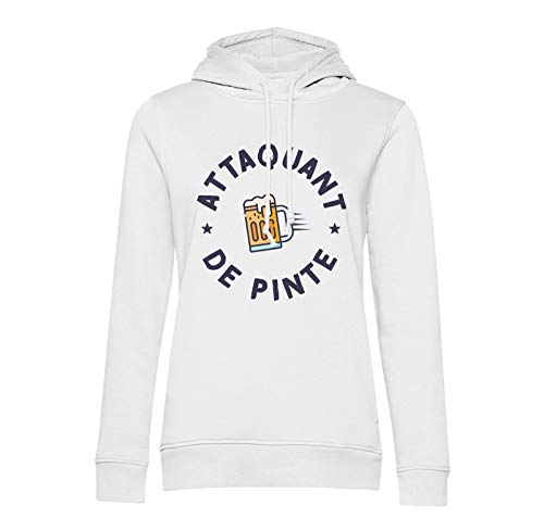 Sweat à capuche attaquant de pinte avec motif humoristique bière et amis