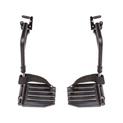 Invacare Wheelchair Legrest with Heel Loops & Swing-Away Design, Adjustable Footrest Length and Flip-Up Aluminum Footplate, Easy-to-Install, Compatible with Most US Wheelchairs & Transport Chairs