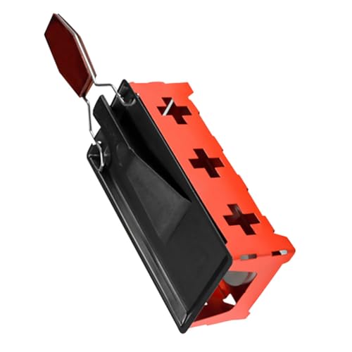 PRETYZOOM 1set Mini Grill per Formaggio Non Appiccicoso Utensili da Cucina per Grigliate all Aperto con Supporto Rosso Teglia da Forno e Piccola Spatola Rosso Manico Legno per Fonduta di