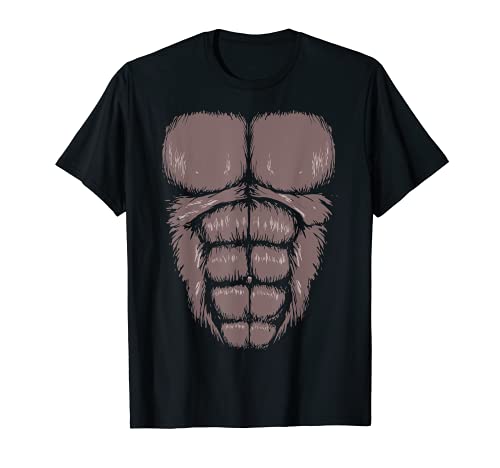 Gorilla - Disfraz de músculos abdominales para Halloween, fácil regalo Camiseta