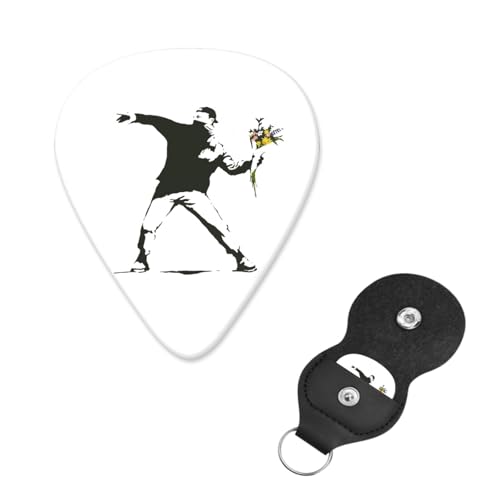 ギターピック 6枚セット Banksy バンクシー guitar pick ギターぴっく フィンガーピック 指サムピックセット プレクトラム エレキギターピック き練習用 携帯便利 ティアドロップ型 フィンガー保護 耐久性 初心者 音楽愛好家