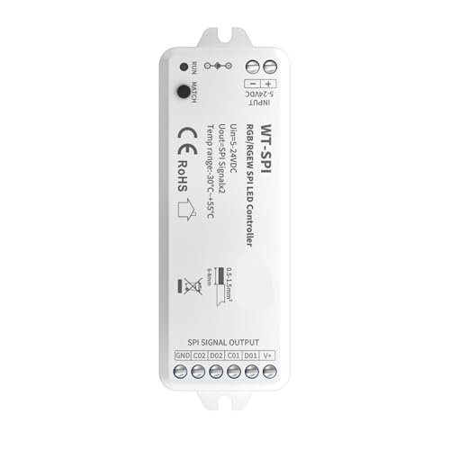Contrôleur LED SPI Pixel WS2812B WS2811 WS2815 SK6814 bande lumineuse 5V 12V 24V
