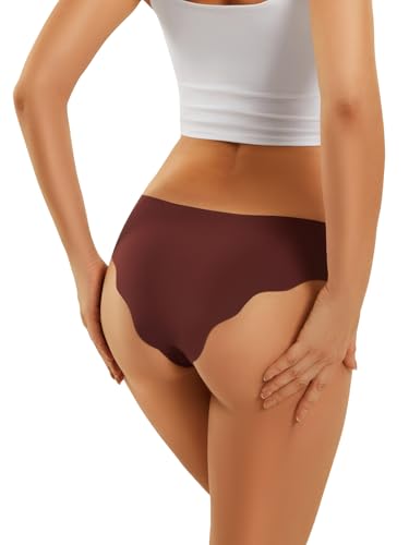 Women’s Seamless Underwear, No Show Bikini Briefs, Soft Stretch Panties, Invisibles Underwear for Women, 6 Pack3