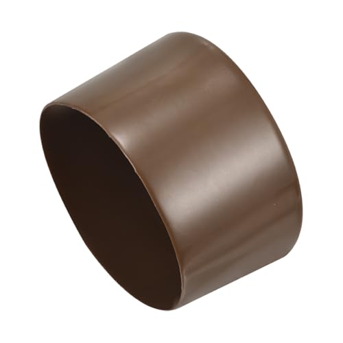 Image of uxcell 4pcs Rubber End Caps 85mm(3 3 /8 inch) ID Vinyl Round Tube Bolt Cap Cover Screw Thread Protectors Brown, 50mm Height