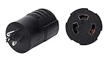 ONETAK NEMA 5-15P to L5-30R Compact 120V 15 Amp 3 Prong Male Plug to 120V 30 Amp Twist Lock 3 Prong...