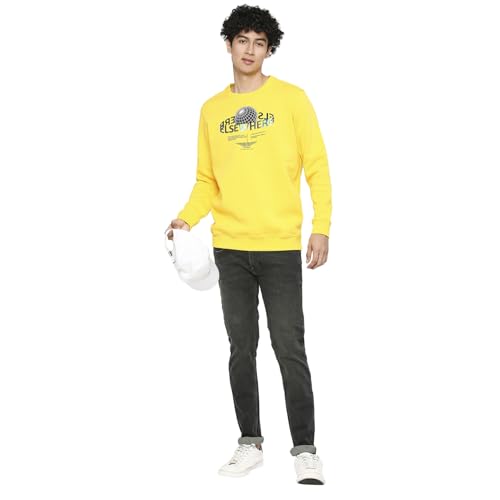 Image of Spykar Men's Cotton Blend Round Neck Sweatshirt