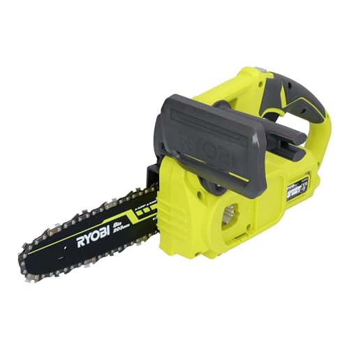 RYOBI 18 V ONE+ Akku-Kettensäge RY18CS20A-0 (Schwertlänge 20 cm Kettengeschwindigkeit 4 5 m/s robustes Kettenspannsystem ohne Akku & Ladegerät im Karton)