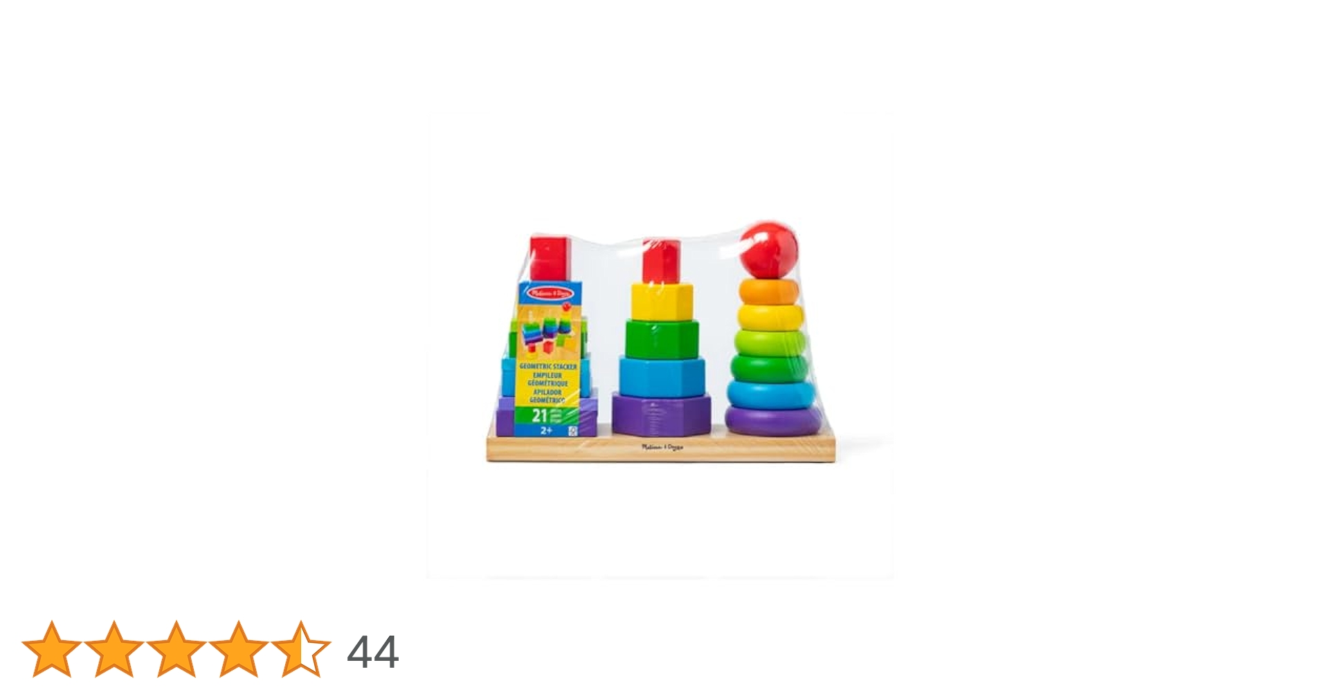 その他 Melissa &amp; Doug: Geometrische STACKER (import) Melissa & Doug 10567 Geometric Stacker Toddler Toy