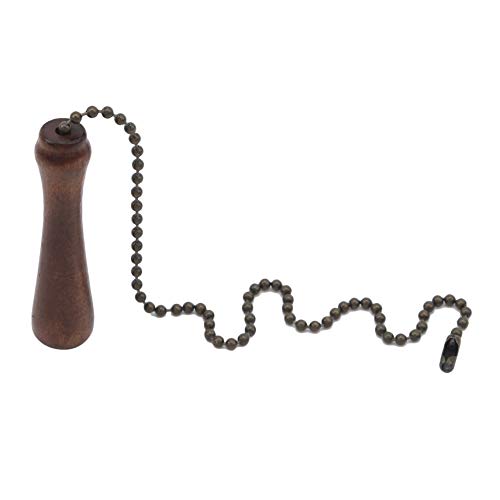 Image of Ceiling Fan Pull Chains Walnut Wooden Pull Chain Extension for Ceiling Light Lamp Fan Chain