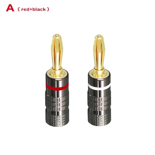 Conector banana de 4mm para cable de altavoz y adaptador de cable de audio apilable 2