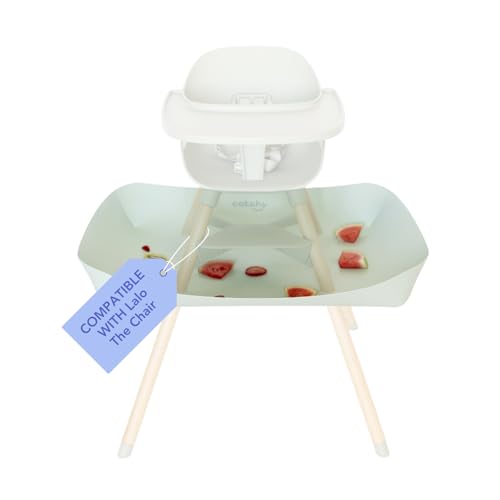 Image of CATCHY -Food Catcher- Compatible with Lalo The Chair High Chair +11 Other High Chairs -Highchair Sold Separately- Baby & Toddler Food & Mess Catcher -Premium Linen Inspired- Under High Chair Accessory | High Chair Food Catcher - High Chair Sold Separately - Baby & Toddler Food & Mess Catcher - Under High Chair Accessory