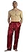 Up2date Fashion Men's Satin Lounge Pants (XL, Burgundy)