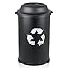 Magshion 13-Gallon Trash Can for Kitchen Bathroom Bedroom Open-Top Garbage Container Bin for Recycling, Black, Galvanized