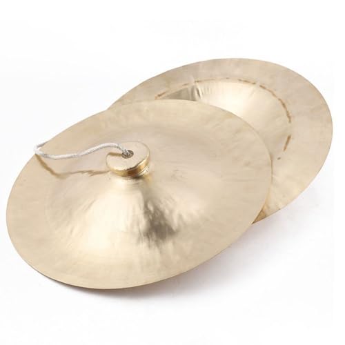 NeuneL Piatti in Ottone da 28 cm/11 Pollici Piatti Fatti a Mano for Ritmo a Percussione Piatti da Dito