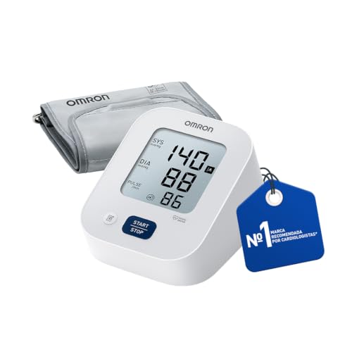 OMRON X2 Essential - Tensiómetro de brazo automático - Con indicador de hipertensión y detección de latido irregular - Memoria de hasta 30 lecturas - Validado clínicamente - Garantía 5 años - 22-32 cm
