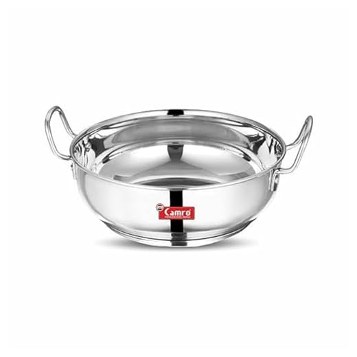 CAMRO Induction Bottom Stainless Steel Kadhai, 3.4 L