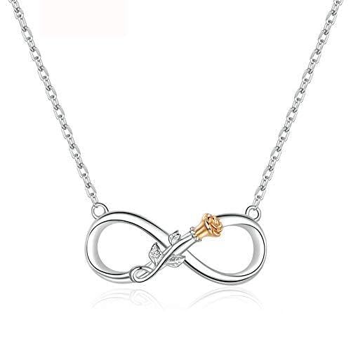 Collier fleur d'amour infini aux finitions prestigieuses de chaîne