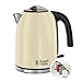 Price comparison product image Russell Hobbs Kettle [1.7l, 2400W] Colours+ stainless steel cream (pressure cooking function, removable lime filter, optimised spout, external water level indicator) tea maker 20415-70