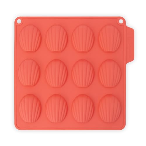 CÉCOA • Moule Silicone Mini Madeleines 5 cm • 12 Cavités • Guimauve, Chocolat, Gâteau • Sans BPA • Anti-Adhésif • -40°C à +230°C • Moule...