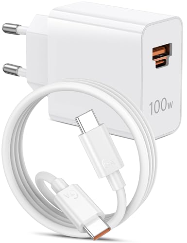 Caricabatterie rapido 100W per Honor 400 200 Pro Magic 8 7 Pura 70 Pro Caricabatterie rapido PD a 2 porte e cavo USB C 1m 6A per Honor Magic6 5Lite V5 V3 400 600 Lite Smart 90 70 X6b X6c Pad X9a X8a 9