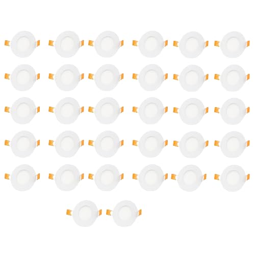 D?Mak 3 Watt Round Ultra Slim Conceal Light Focus Pure Cool White (Pack of 32) | panel lights for ceiling | | POP False Ceiling |