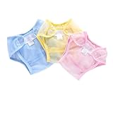 Baluue 3 piezas Pantalones de Entrenamiento para Bebés Reutilizables y Transpirables Cubierta de Pañal de Malla Lavable para Meses Talla Diseño Ligero y Duradero