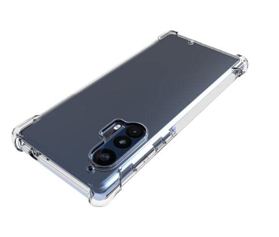 SkyTree Transparent Solid Bumper Back Cover/Case Compatible with Motorola Edge+/Plus (2020) Shock Proof, Hybrid, Edge to Edge Protection