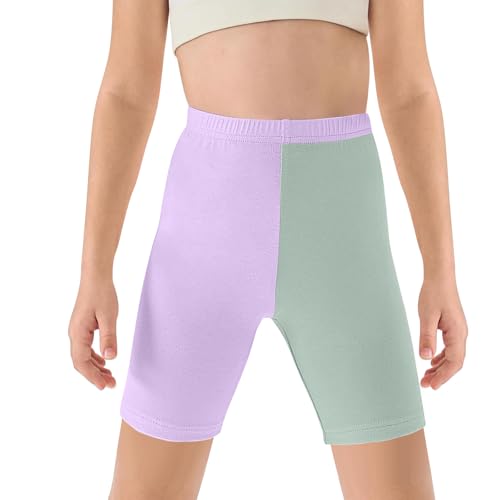 Girls Summer Outfits 2 Piece Colorblock Clothing Set Short Sleeve Tops and Biker Shorts Set Comfy Soft Tracksuits4