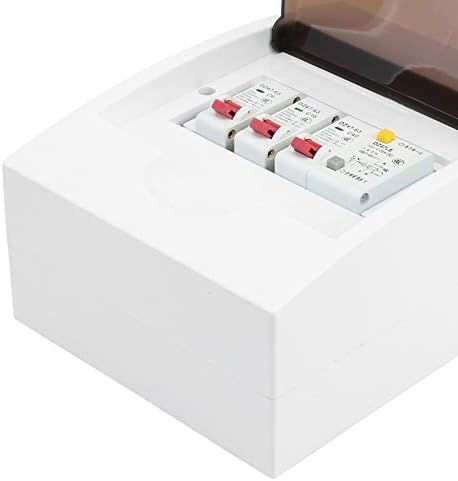 2 Way Consumer Unit Circuit Breaker Panel Mini Leakage Circuit Breaker Fuse Board 40A 30mA RCD 2MCB 6A+16A+40A, IP65 Protective Plastic Shield Garage Residential Building Electricity Box for Workshops