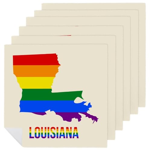 Servilletas de tela suaves Gay Proud de Louisiana: adiós al papel con estilo cuadrado 2