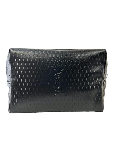 Yves Saint Laurent (UNISEX YSL Parfum Toiletry Black Zip Pouch Fragrance Bag (7L X 4.75H X 3W) - 0220