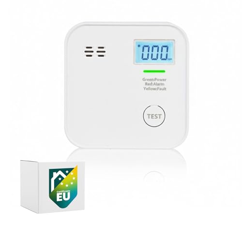 Smartwares Detector de CO - Pila de 10 años - Pantalla e indicador LED - Botón de Prueba - FGA-13091