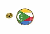 Akachafactory pins pin Badge pin\'s Drapeau Comores comorien Rond cocarde