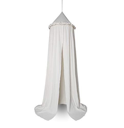 Ibiza Vibe Mameria Kids Bed Canopy With Frills Cotton Cover Net For Baby Crib Reading Nook Curtain Hideaway Hanging Round Tent Nursery Bedding Play Room Decor #TOP5
