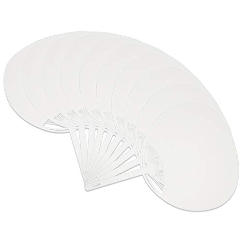 日本製 うちわ 白 無地 10枚セット 通常サイズ (横幅：242mm 縦幅：3…