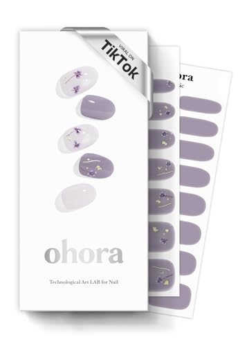 ohora Semi Cured Gel Nail Strips (N Dancing Flower) - White Works...