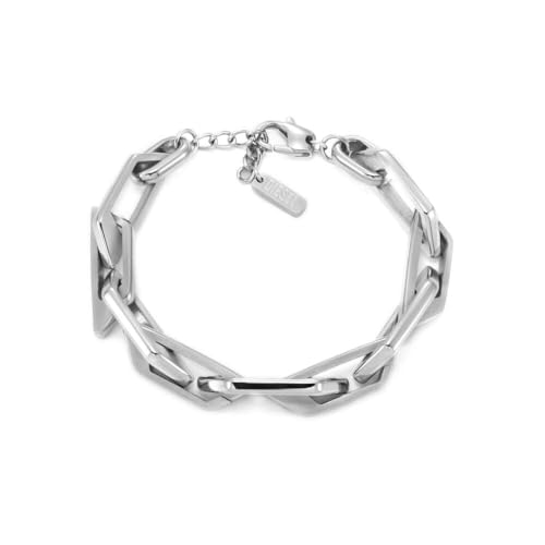 Diesel Herren Silberfarbenes Edelstahl Armband, DX1577040 – Ansicht 1