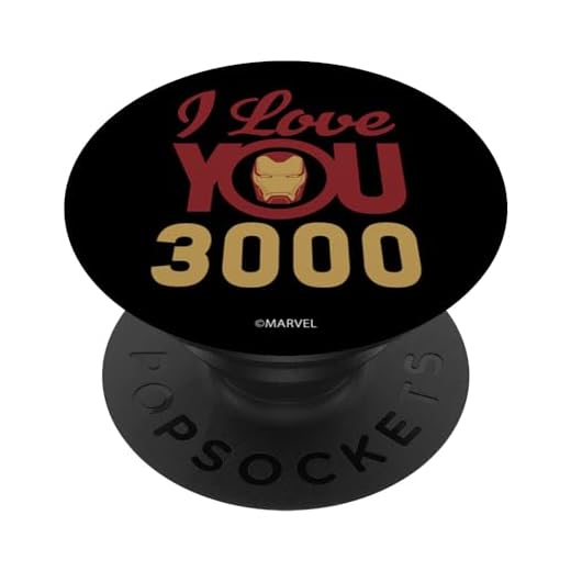 Marvel Avengers: Endgame I Love You 3000 Iron Man Mask PopSockets PopGrip: Swappable Grip for Phones & Tablets