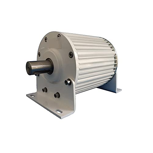 Generador de turbina eólica de imán permanente de 1KW ~ 10KW de baja RPM de 10000 W, 48 V, 96 V, generador de energía libre, energía alternativa, gran durabilidad (con base, 380 V_3000 W)