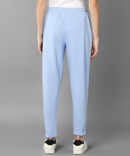Image of Alan Jones Clothing Women's Comfort Fit Mid Rise Solid Ankle Length Cotton Track Pant