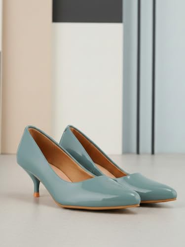 Image of ELLE Women's Solid Stiletto Heel Slip-On Pumps