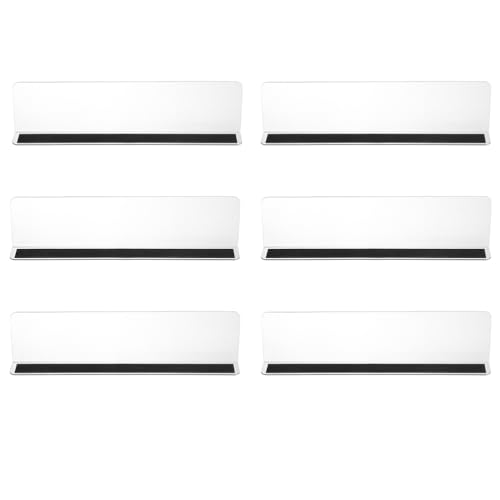 VILLCASE Separadores De Estantes En Forma De L Juego De 6 Divisores De PVC para Organización Precisa De Productos En Supermercados Tiendas Y Almacenamiento En Casa 9.84 X 2.36 X 1.18 Pulgadas